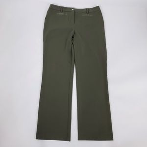 CHICO'S Womens Olive Green Dress Pants Size 1